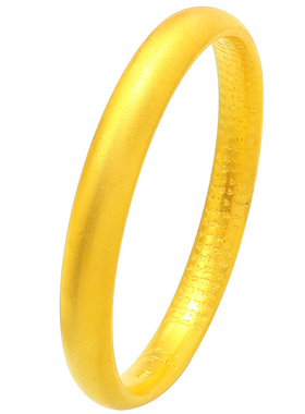 仿真黄金传承古法老金素圈婚庆款