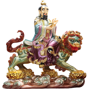 翡铜彩太乙救苦天尊摆件太乙真身像家用道观供奉东极青华大帝神像