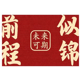 前程似锦入户门地垫中考高考逢考必过进门口地毯步步高升专用脚垫