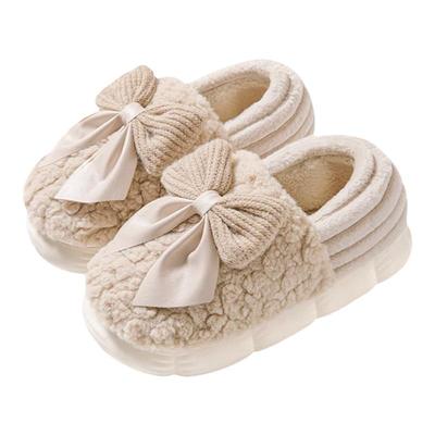 蝴蝶结月子棉鞋室内家居