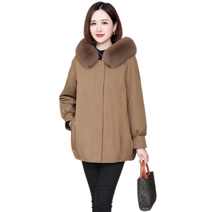 派克服女2025冬季新款韩版海宁皮草獭兔毛内胆可拆卸夹克外套短款