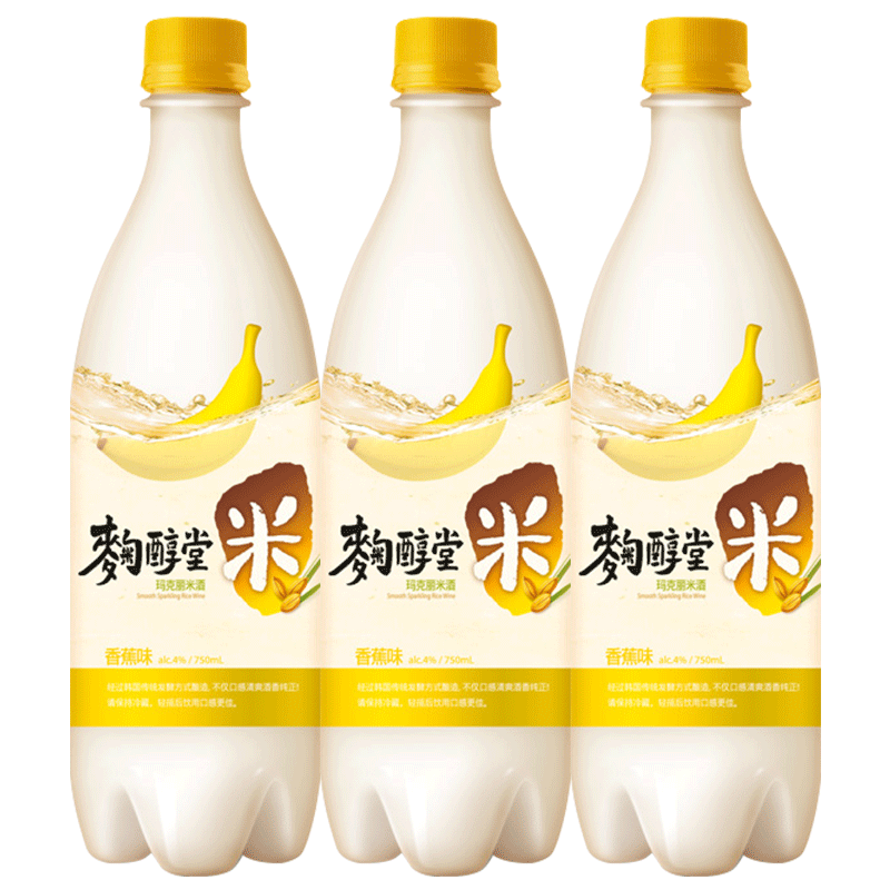 韩国麴醇堂香蕉味米酒玛克丽马格利原装进口韩式延边糯米露米酿
