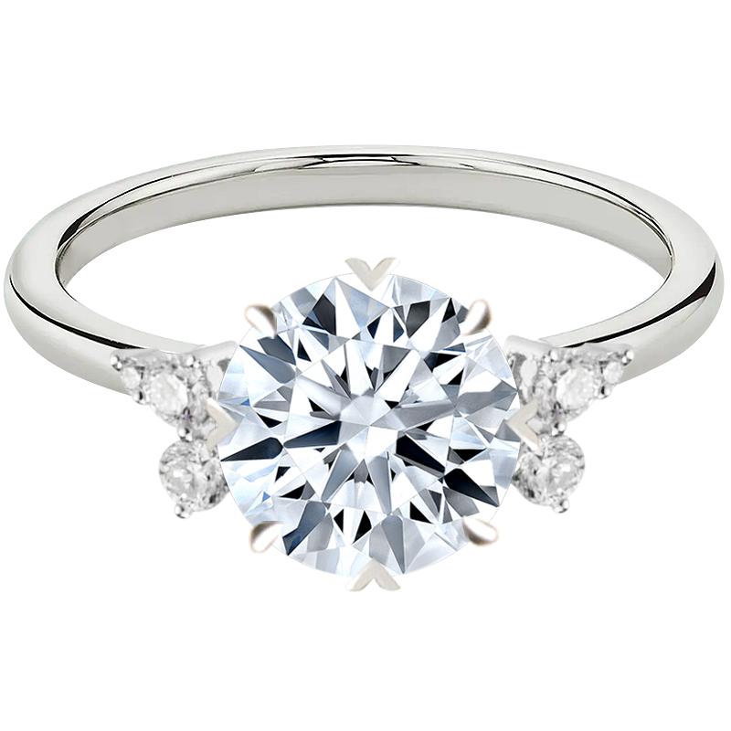 【培育】星星河圆钻婚戒CVD培育钻石戒指 大克拉婚戒小李子推荐