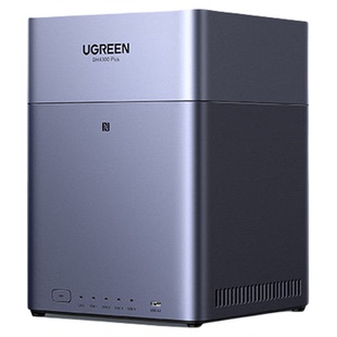 绿联私有云DH4300Plus四盘位NAS家庭网络存储个人云AI家庭硬盘服务器手机NFC一碰连接相册备份手机平板扩容