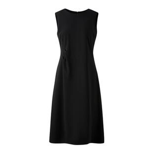 PRICH淡人穿搭气质圆领无袖连衣裙夏季新款收腰显瘦长裙女