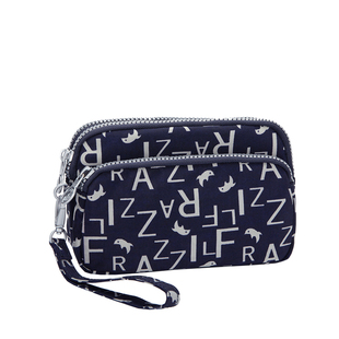 法姿手拿包女新款潮洗水尼龙布小手拎包多隔层休闲零钱女包小方包