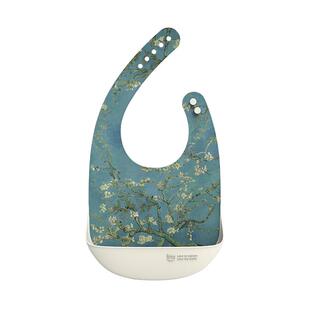 【艺术名画系列】Qlittle宝宝吃饭围兜防水防油软硅胶婴儿饭兜