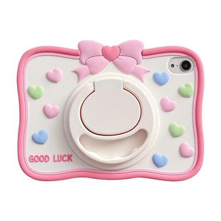 少女粉蝴蝶结爱心360旋转iPadPro2024保护套新款适用苹果iPadAir6/5保护壳平板11寸10.2/10.9软硅胶mini6女款