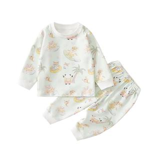 婴儿衣服秋季纯棉分体套装早秋一岁婴幼儿宝宝秋装贴身秋衣10月龄