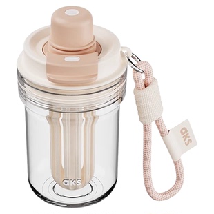 aks带茶漏杯子夏天tritan水杯2024新款女吸管杯便携可爱随行杯