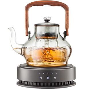 德茗堂猫眼四代电陶炉煮茶壶咖啡摩卡壶加热炉小型家用高端煮茶炉