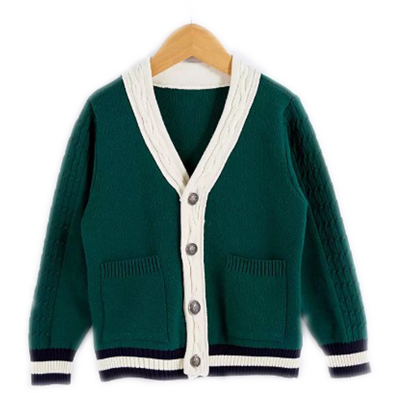 幼儿园园服春秋装针织开衫毛衣学院风班服老师定制校服套装小学生