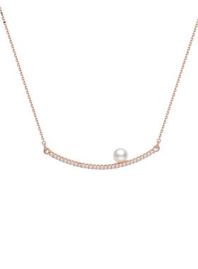 AJIDOU阿吉豆项链微笑珍珠锁骨链