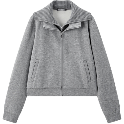 太平鸟假两件拼接卫衣外套长裤