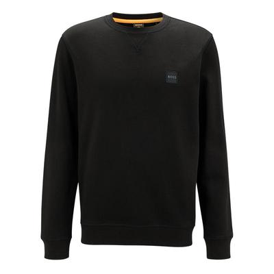 徽标饰片宽松棉质运动衫