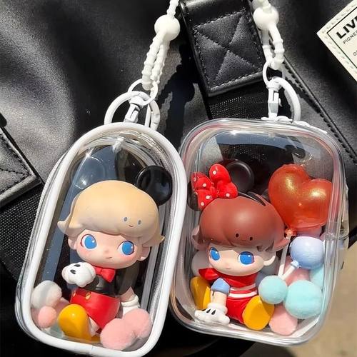 DIMOO迪士尼遛娃包盲盒泡泡玛特娃娃公仔手办痛包10cm挂件保护套