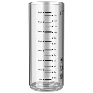 家用耐高温儿童刻度牛奶杯微波炉可加热专用玻璃杯早餐杯喝奶水杯