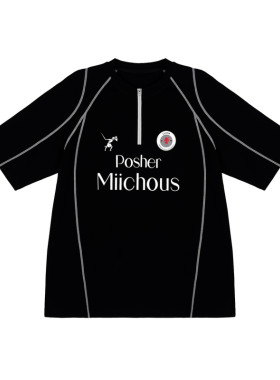 MIICHOUS哈苏线撞色短袖T恤