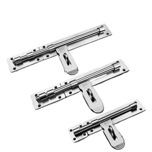 不锈钢插销门栓304防盗大号加厚门挂锁免打孔木门门锁扣门窗老式