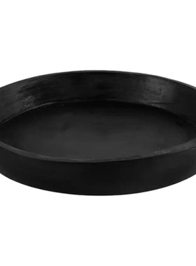 侘寂风黑色托盘摆件【泊影】茶具收纳盘家居艺术蜡烛样板间装饰品