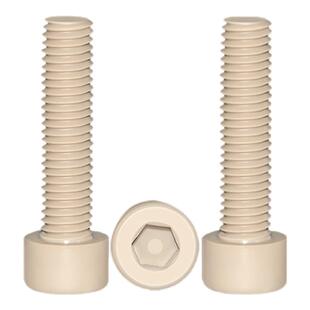 PEEK内六角螺丝圆头M2M3M4M5-M20高强度绝缘杯头耐高温塑料螺钉栓