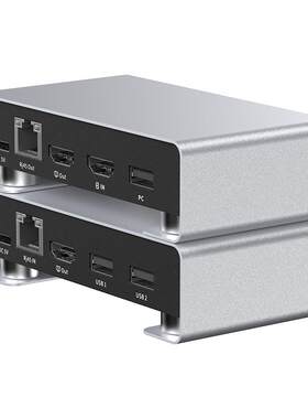 hdmi延长器1080P高清转网线RJ45网络网口收发器KVM音视频传输器USB鼠标键盘信号放大转换器局域网一发转接器