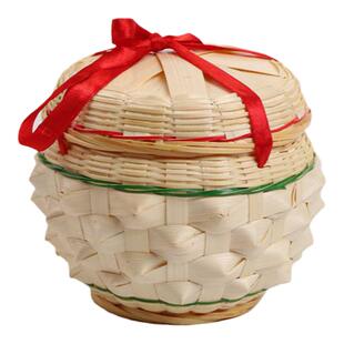 竹篮子 竹编制品 工艺品 竹篮子 迷你 小提篮 小竹篮子 收纳小