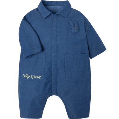 迷你巴拉外出连体衣牛仔