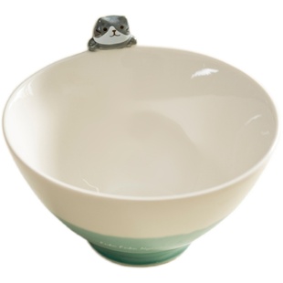 onlycook卡通碗勺套装可爱儿童宝宝专用吃饭碗家用陶瓷泡面碗餐具