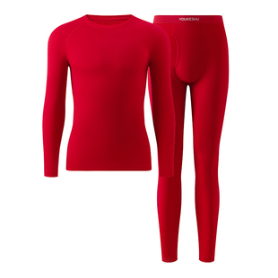 有棵树本命年防湿冷保暖内衣秋衣秋裤发热加绒加厚红品情侣套装