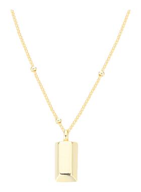 s925纯银小金条设计项链毛衣链女