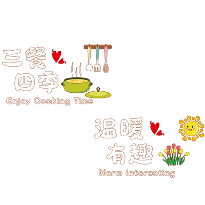 厨房高级感玻璃门贴纸静电贴