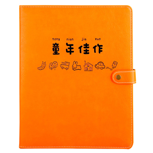 儿童作品收纳册绘画画A4水彩小学生资料册奖状收纳册收藏夹美术海报整理册活页明信片收纳袋荣誉收集册