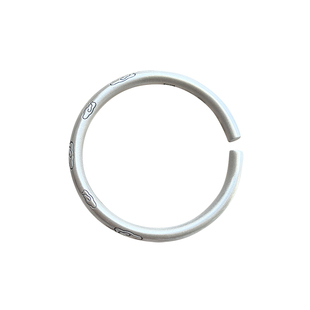 一十七手作 实心足银999新中式古风祥云古法磨砂开口纯银手镯手环