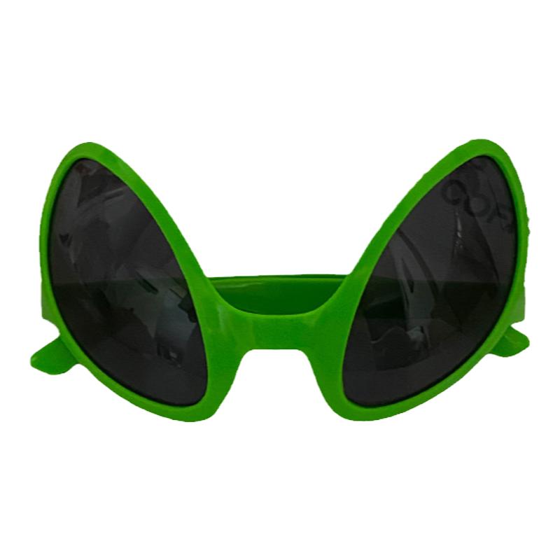网红于谦同款绿色搞怪沙雕外星人眼镜土酷少蹦迪造型墨镜BH134