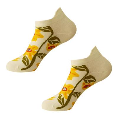 米吉诺拉 夏季无骨ins创意卡通棉质短袜子情侣卡通护脚跟透气袜