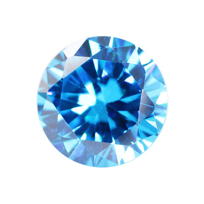 圆形海蓝色锆石小尺寸裸石