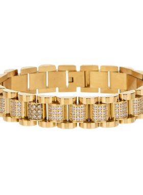 luvaj金属表带手链镶钻欧美风