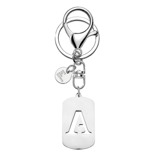 简约26个英文姓名首字母百搭钛钢钥匙扣2025年新款潮挂件创意配饰