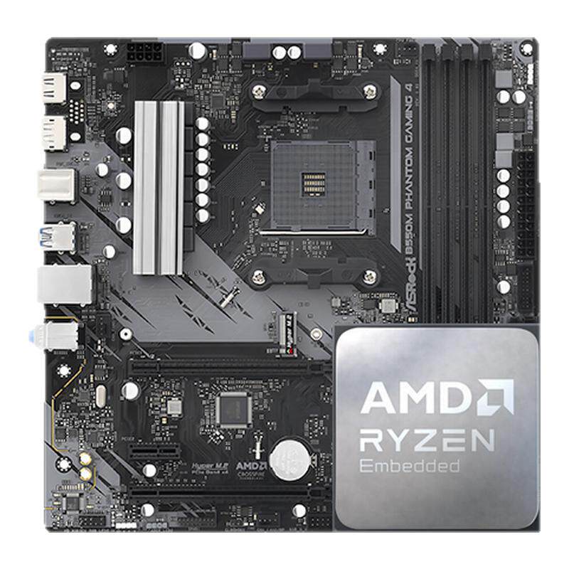 AMD R5 5500 56X GT 5700X 5800X华擎B450M幻影电竞B550主板U套装 - 白底图