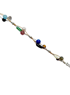 原创手工天然水晶珍珠多宝手链女