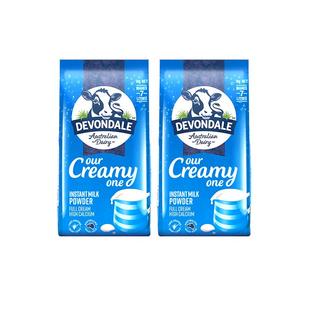 【自营】德运澳洲进口高钙全脂全家营养牛奶粉1kg*2袋