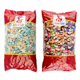 俄罗斯进口巴彦思路迷你混合水果味夹心散装糖果小硬糖办公室零食