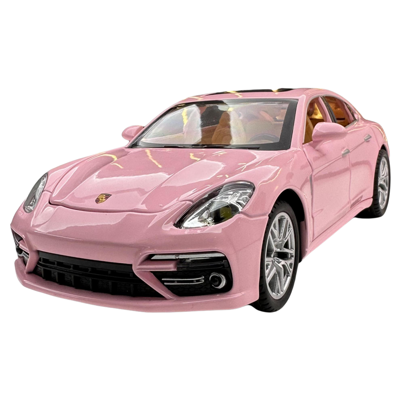 粉色帕拉梅拉合金跑车模型玩具车
