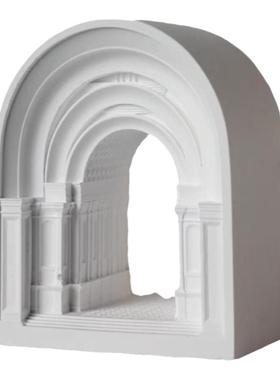 企业伴手礼礼物ins风北欧简约建筑香薰扩香石膏桌面摆件装饰摆件