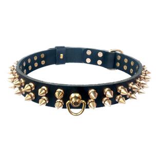 铆钉法斗项圈防咬项链狗链霸气脖圈颈圈恶霸犬英国斗牛犬用品柳丁