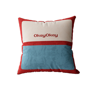 okay撞色拼贴韩系客厅抱枕套沙发抱枕靠垫办公室腰枕套床头靠背垫
