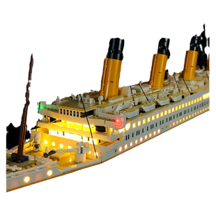 KGBOX适用乐高10294泰坦尼克号游轮船LED灯具积木玩具遥控灯光