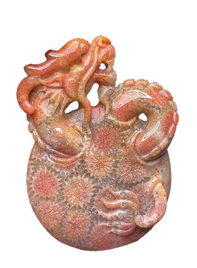 红太阳珊瑚玉天然宝石素牌直播间
