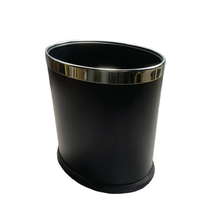 酒店垃圾桶客房餐厅酒吧KTV家用收纳筒双层烤漆圆形纸篓简约商用